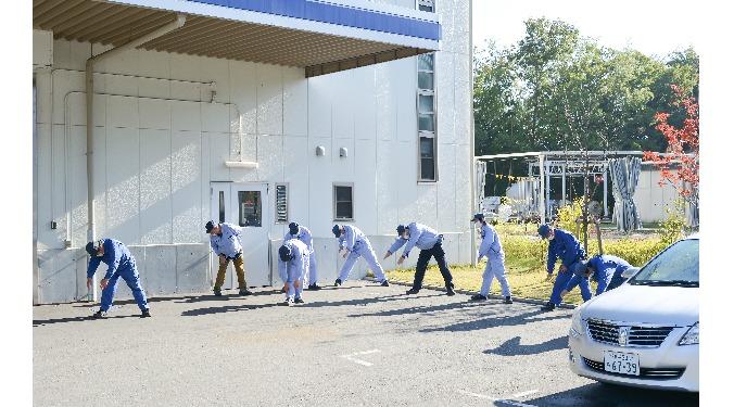 有馬工場ラジオ体操の様子