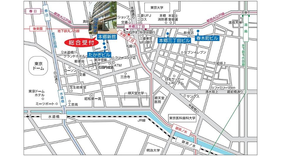 本社付近事務所案内図