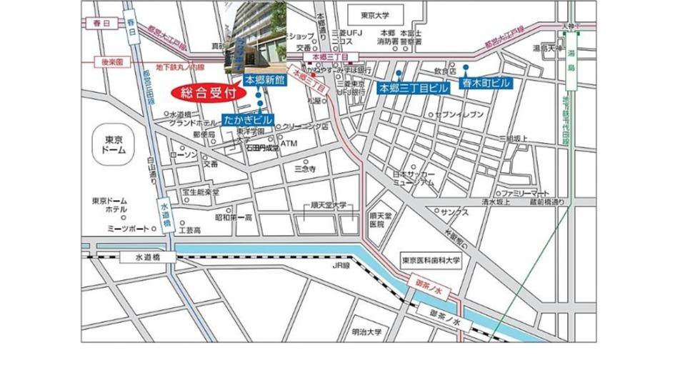本社付近事務所案内図